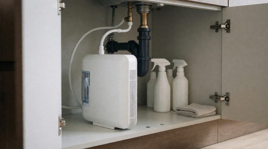 8 stage reverse osmosis systems like this tankless unit fit neatly under a kitchen sink